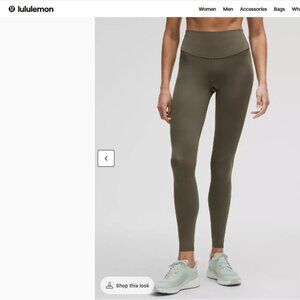 Lululemon Base Pace High-Rise Crop 23" Legging Size 6 Small in Army Green Olive
